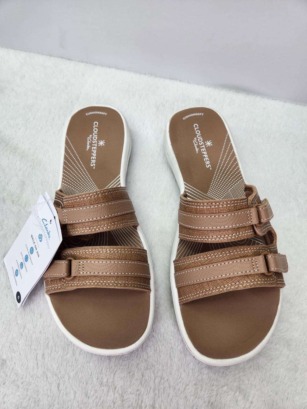 Cloudsteppers by Clarks Women's Brown Slide Sandals Size 6
